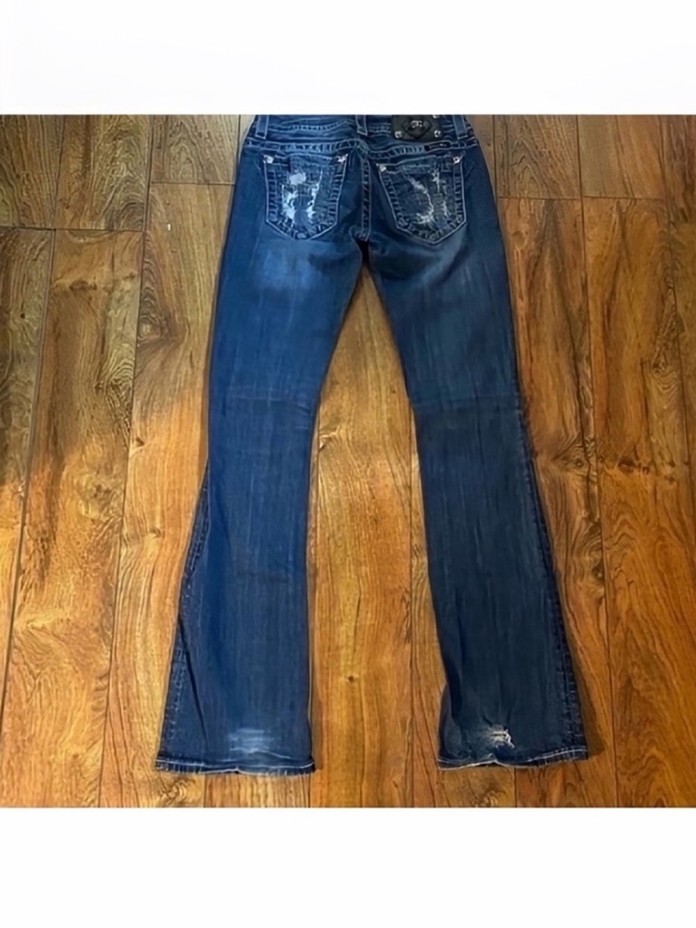 Beautiful Vintage Y2K Miss Me Distressed Boot Jeans With 33” Inseam